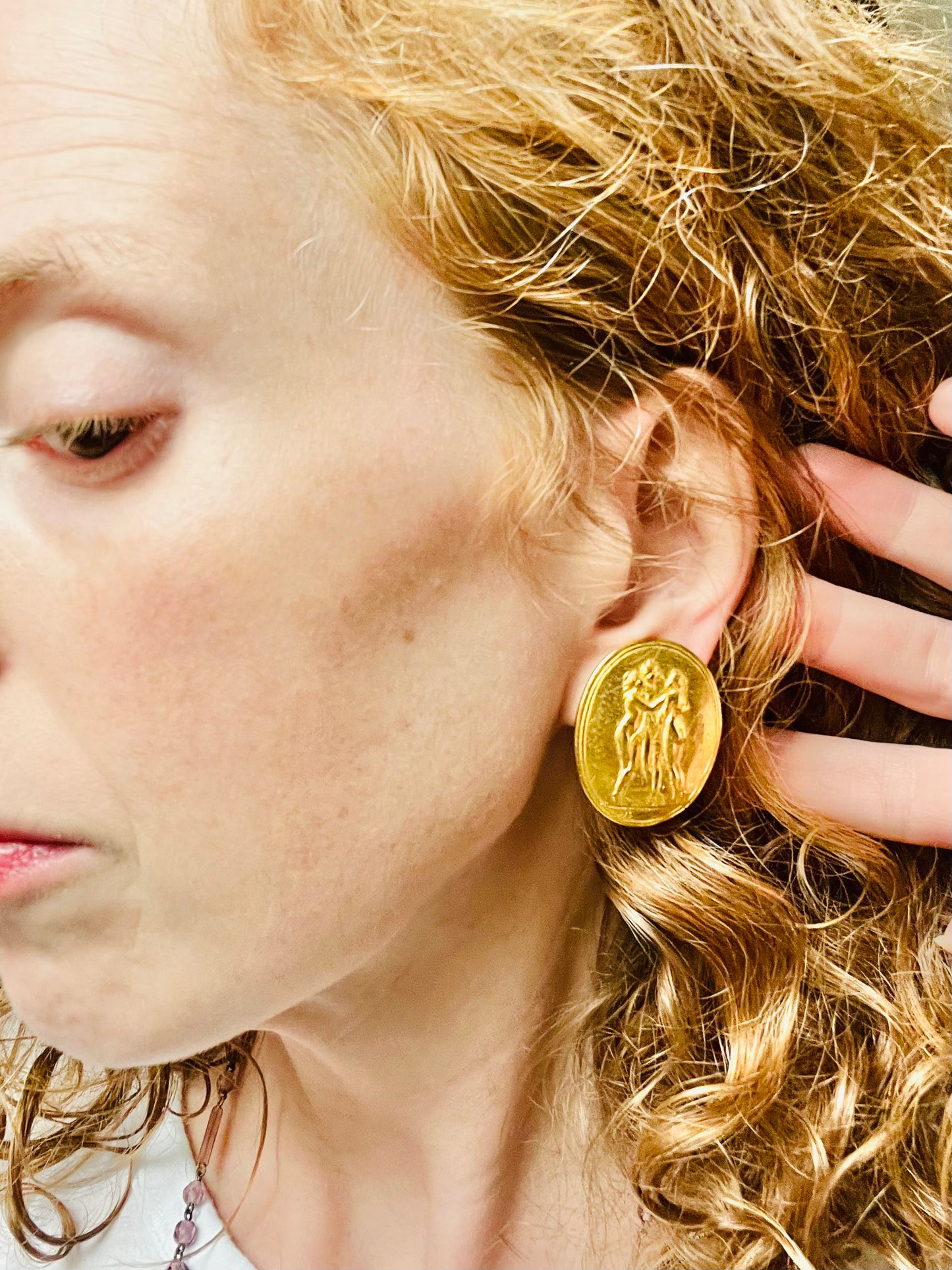 Three Muses 24K Goldplated Jaded NYC Clip Earrings