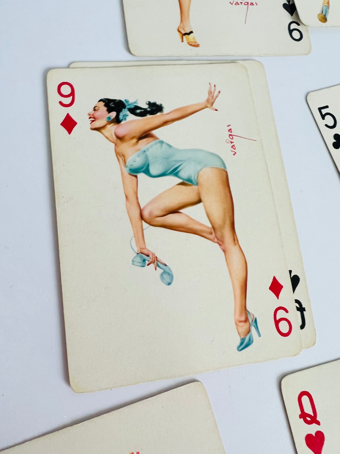 Vintage 1950s Vargas Girls Playing Cards Set of 15