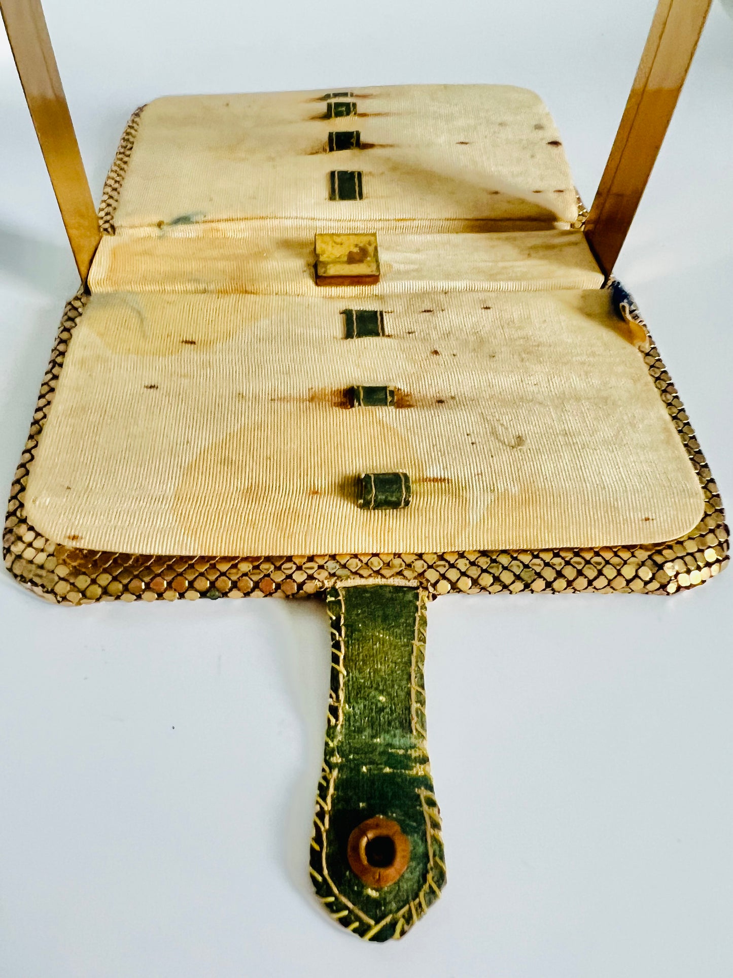 MidCentury Gold Mesh Snap Closure Grooming Kit