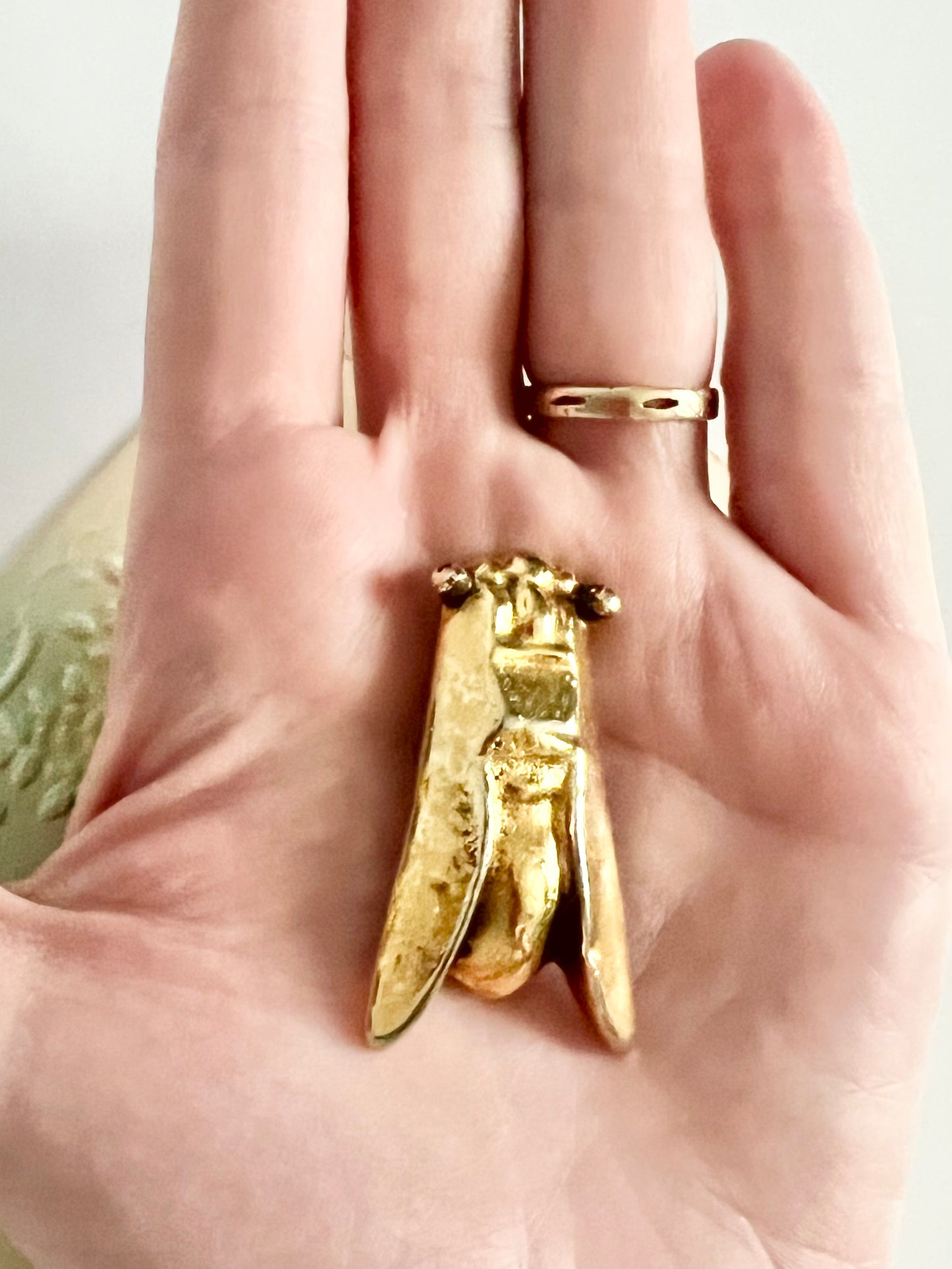 Vintage Alva Museum Replica Cicada Bug Brooch Pin