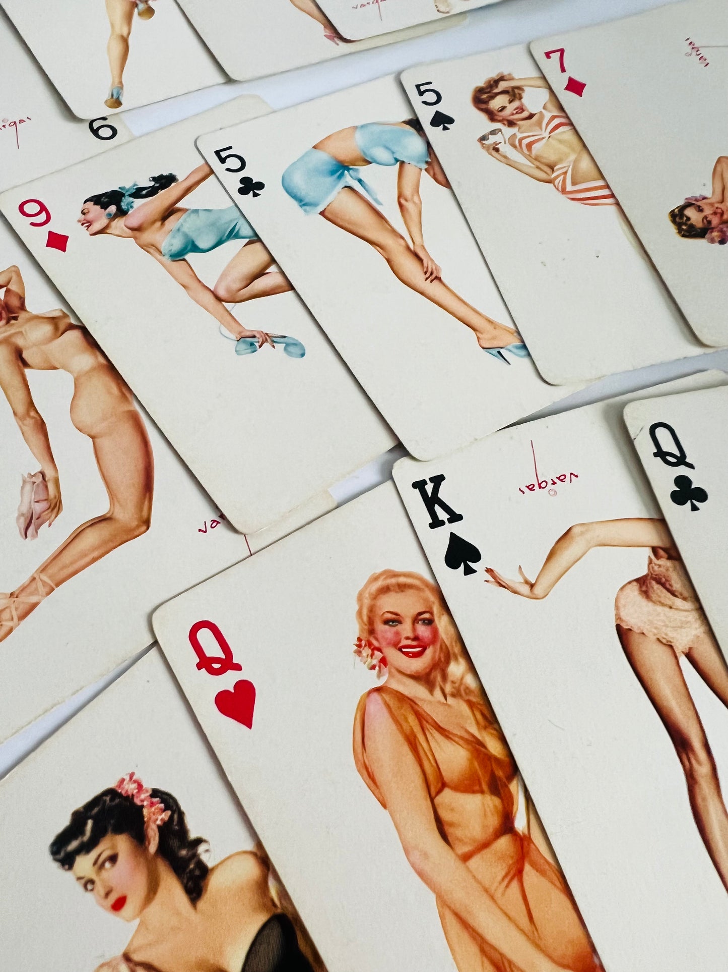 Vintage 1950s Vargas Girls Playing Cards Set of 15