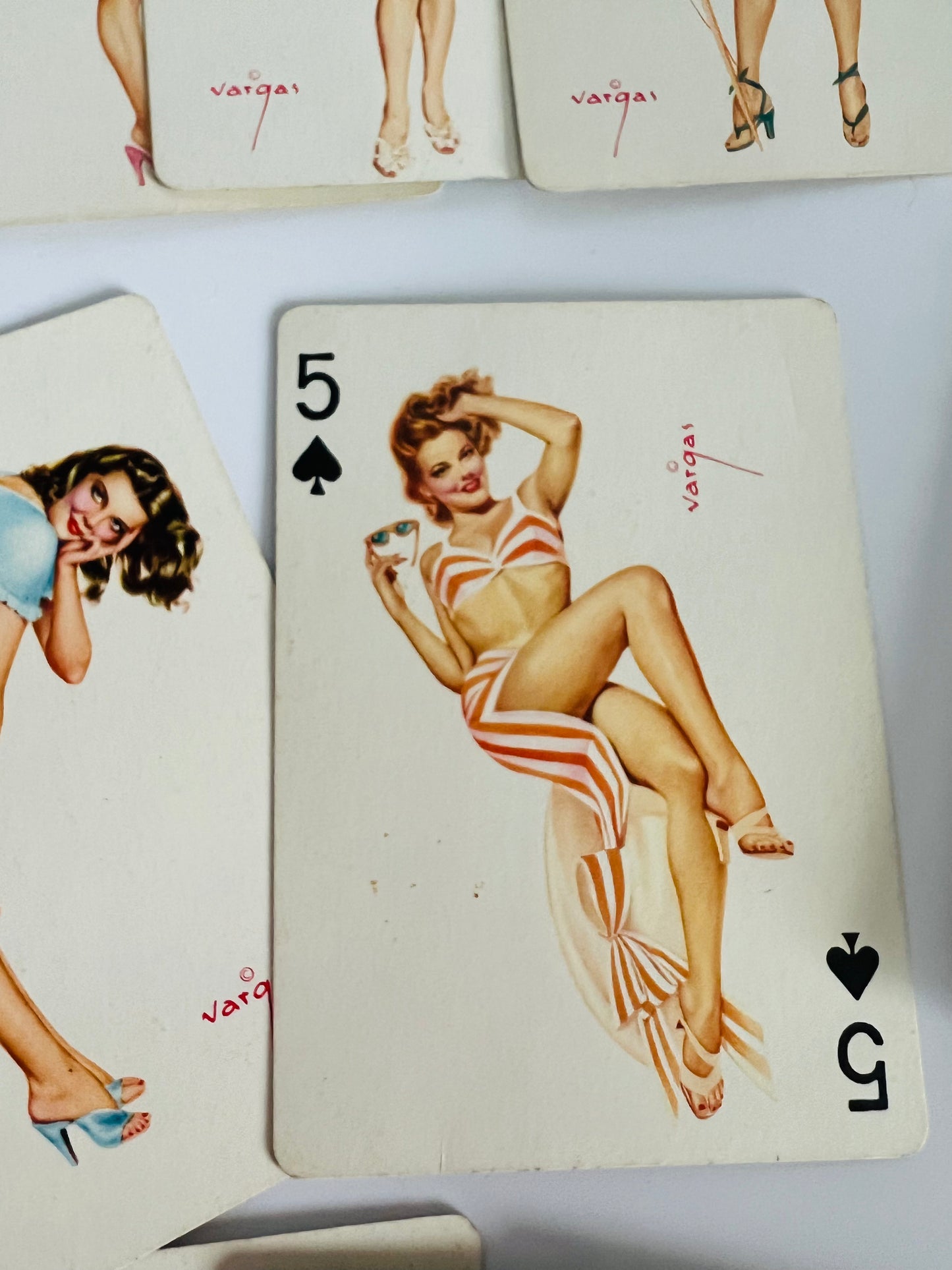 Vintage 1950s Vargas Girls Playing Cards Set of 15