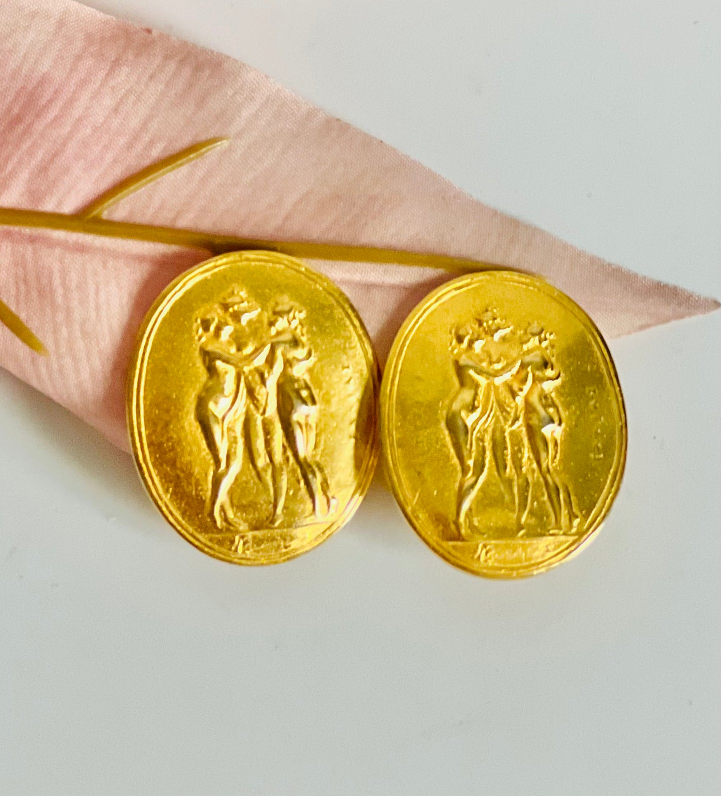 Three Muses 24K Goldplated Jaded NYC Clip Earrings
