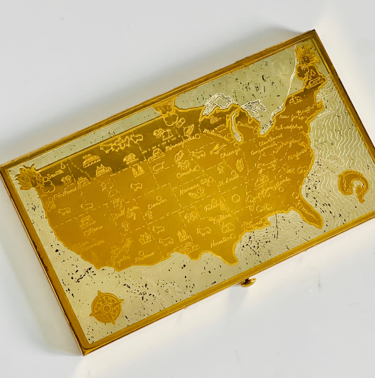 Vintage 1950s Wadsworth United States Cigarette Case