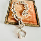 Vintage Sterling Silver Heart Link Bracelet