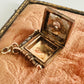 Rare Victorian 1889 Sterling and Gold Filled Locket Necklace