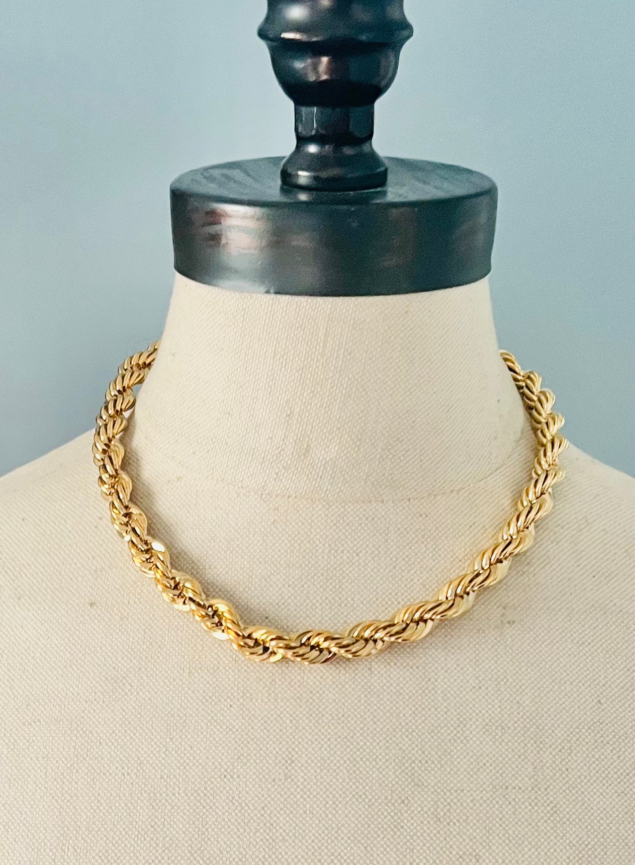 Vintage Napier Classic Gold Rope Chain Necklace