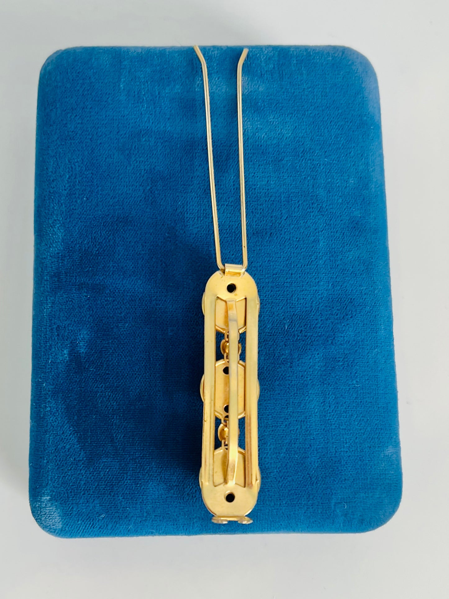 Vintage Gold Ball Bar Hair Barrette