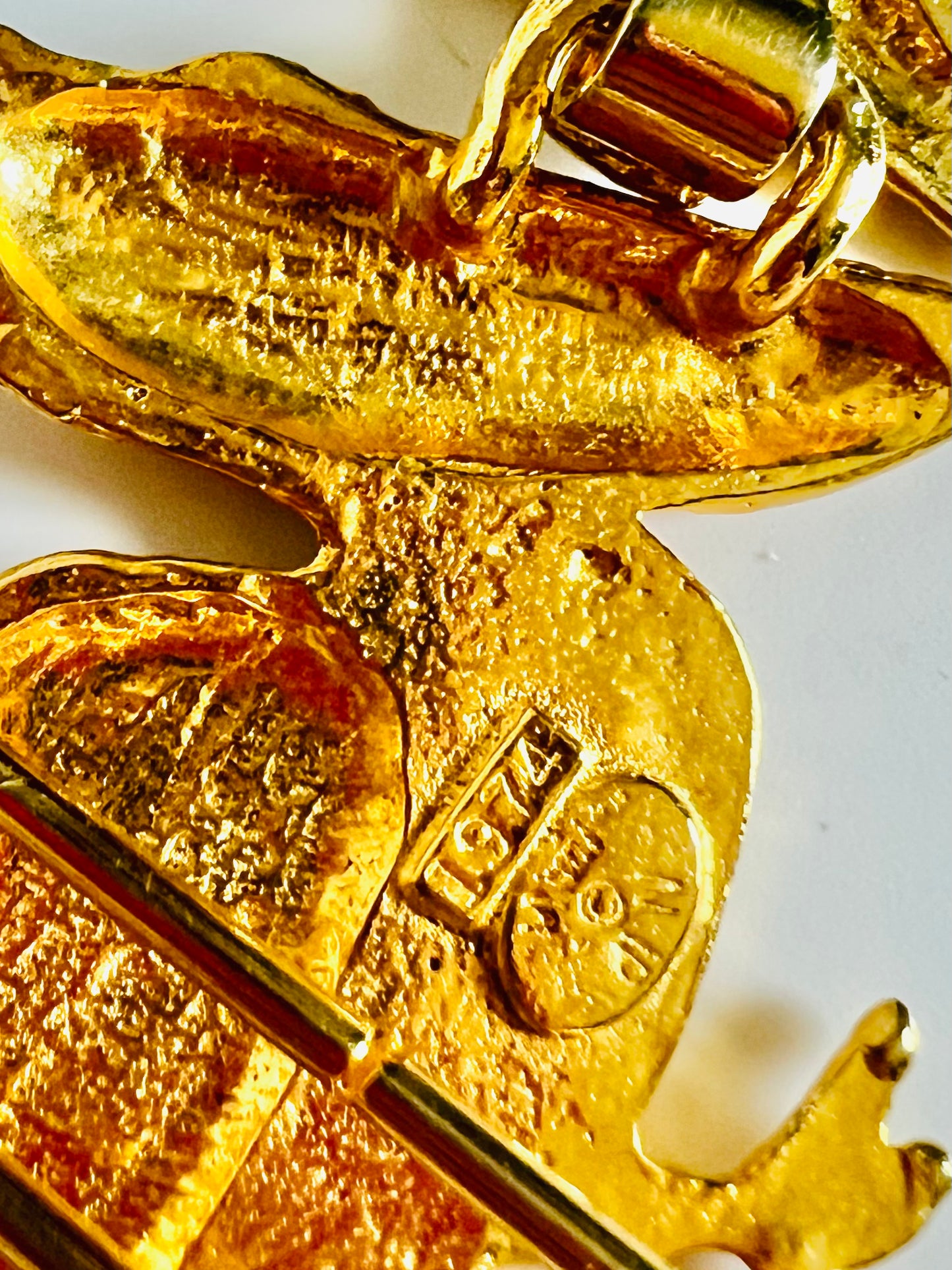 Mimi Di N 1974 Rare Gold Tone Pelican Belt Buckle