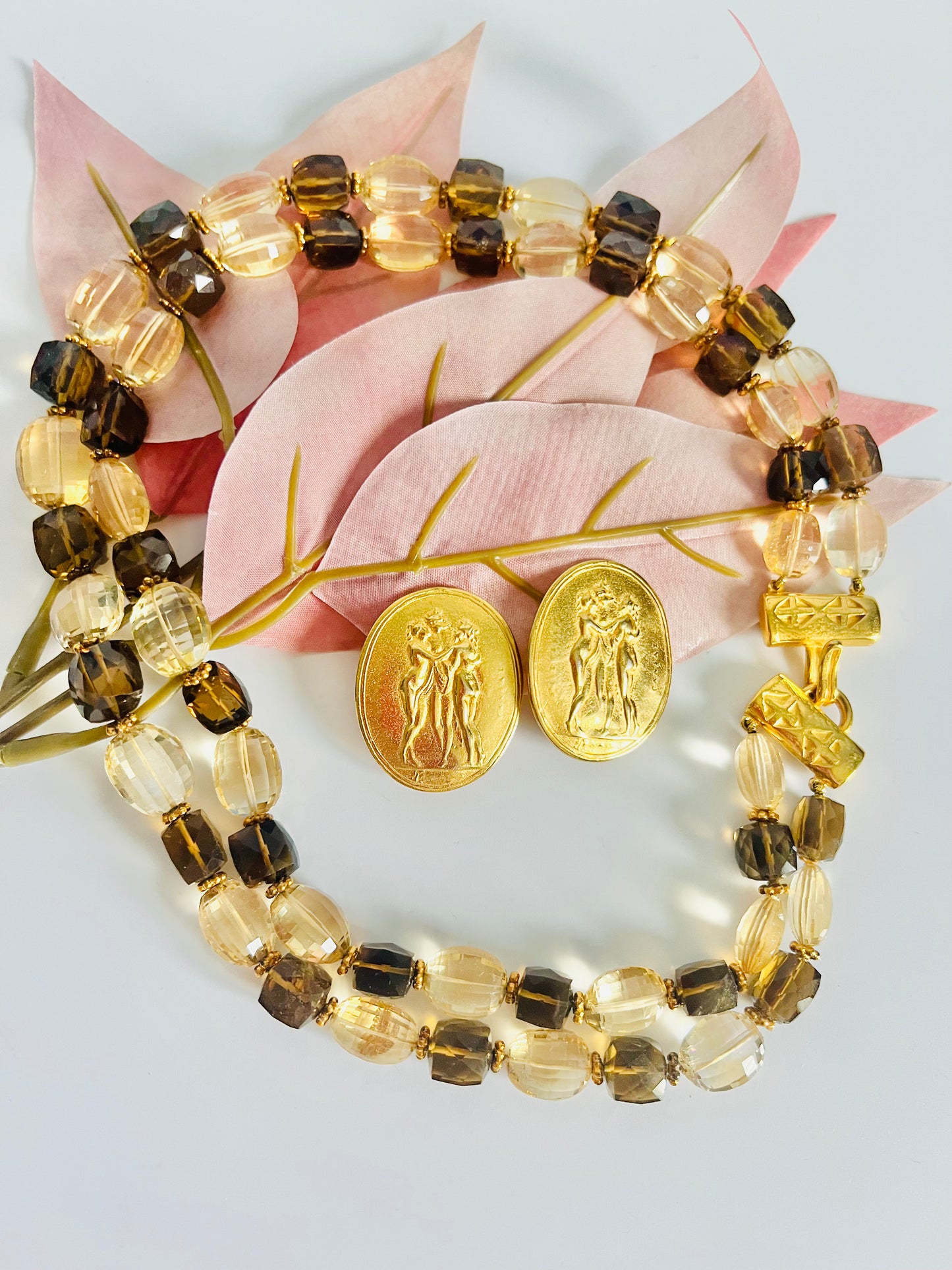 Three Muses 24K Goldplated Jaded NYC Clip Earrings