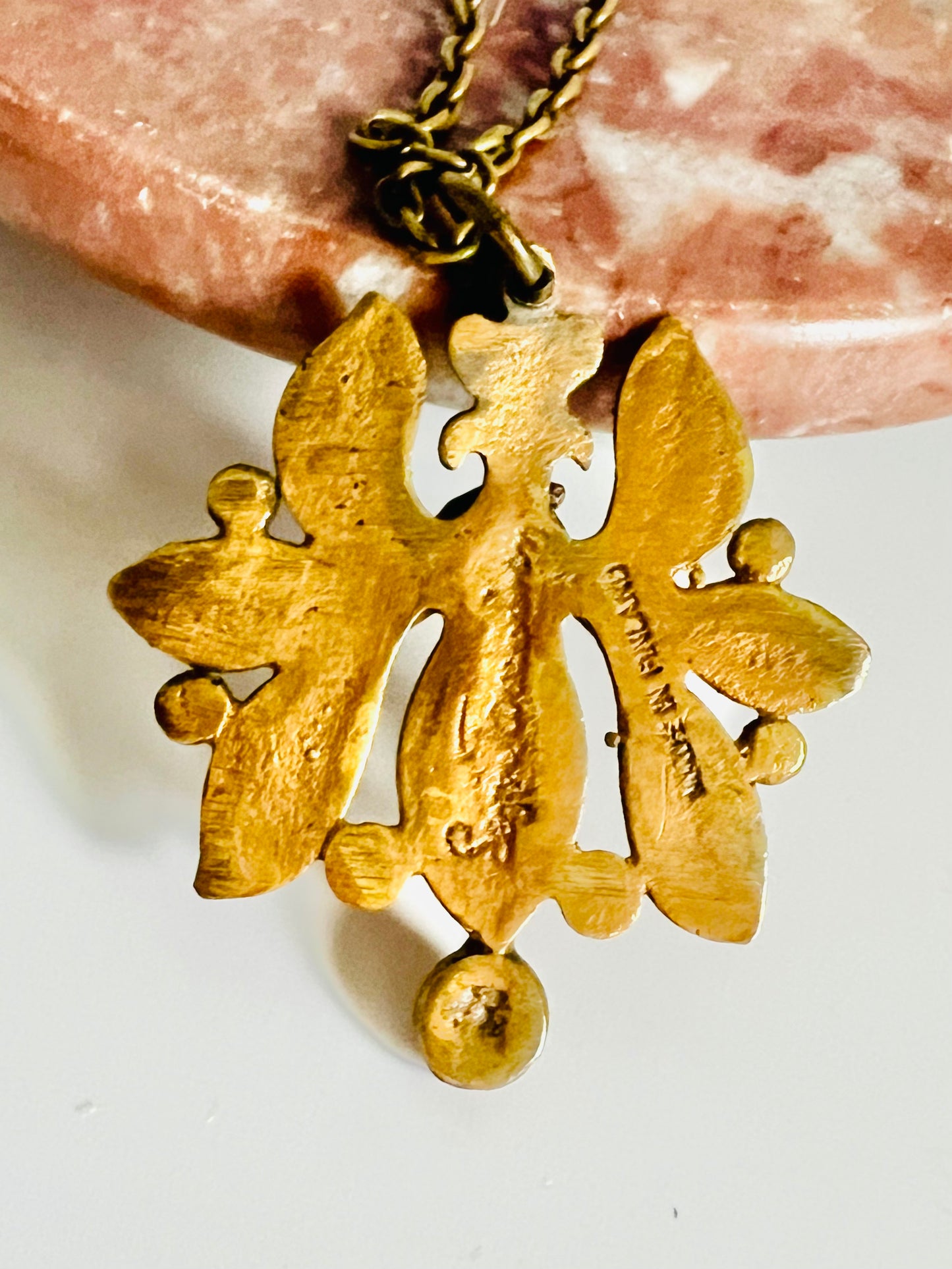 Vintage 1960s Seppo Tamminen Bronze Pendant Necklace