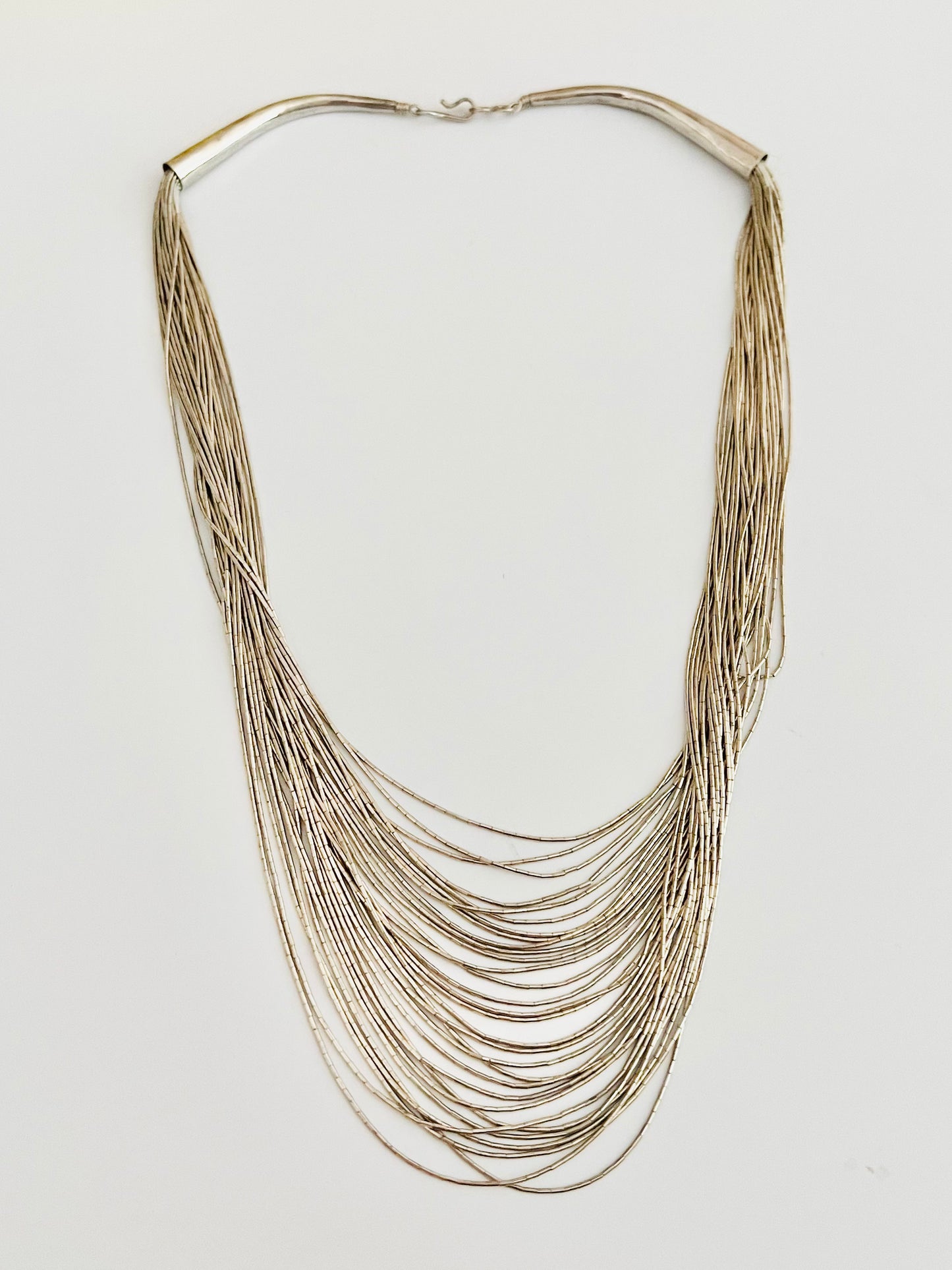 Vintage Liquid Sterling Multistrand Necklace