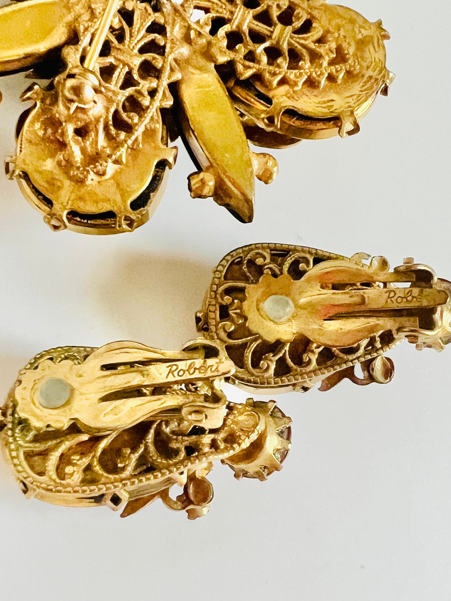 Original by Robert Stunning Brooch and Earrings Set