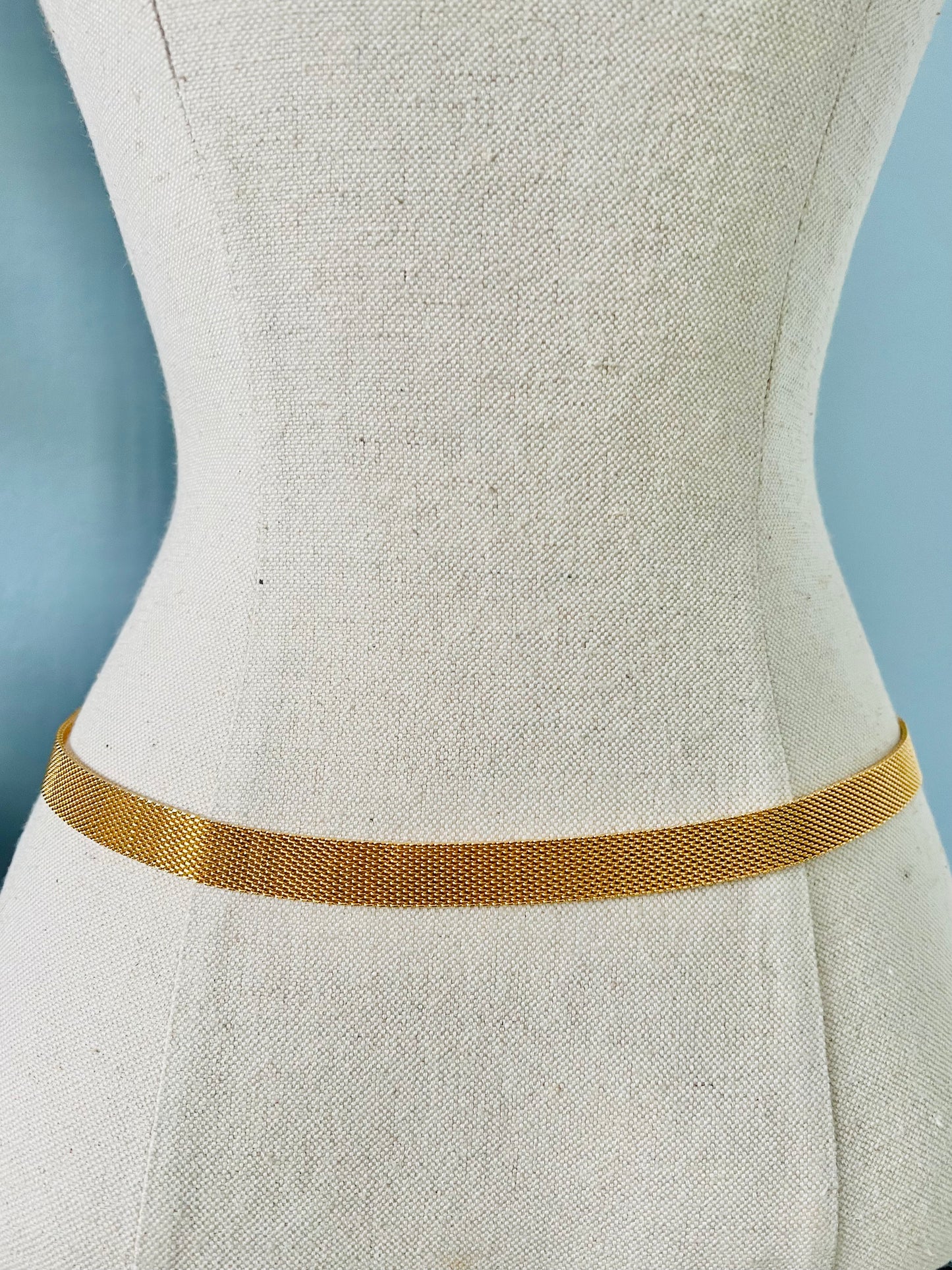 Vintage 1970s Gold Whiting and Davis Style Mesh Belt