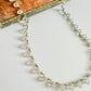 Dainty Vintage Bezel Set Crystal Necklace