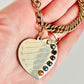 Vintage Dearest Heart Silver Rhinestone Charm Bracelet