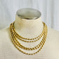 Vintage Trifari Gold Beaded MidCentury 5 Strand Bib Necklace