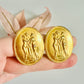 Three Muses 24K Goldplated Jaded NYC Clip Earrings