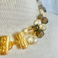 Vintage Faceted Citrine and Smokey Quartz Double Strand Necklace