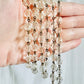 Vintage 1950s Faceted Glass Long Chain Necklace or Bracelet