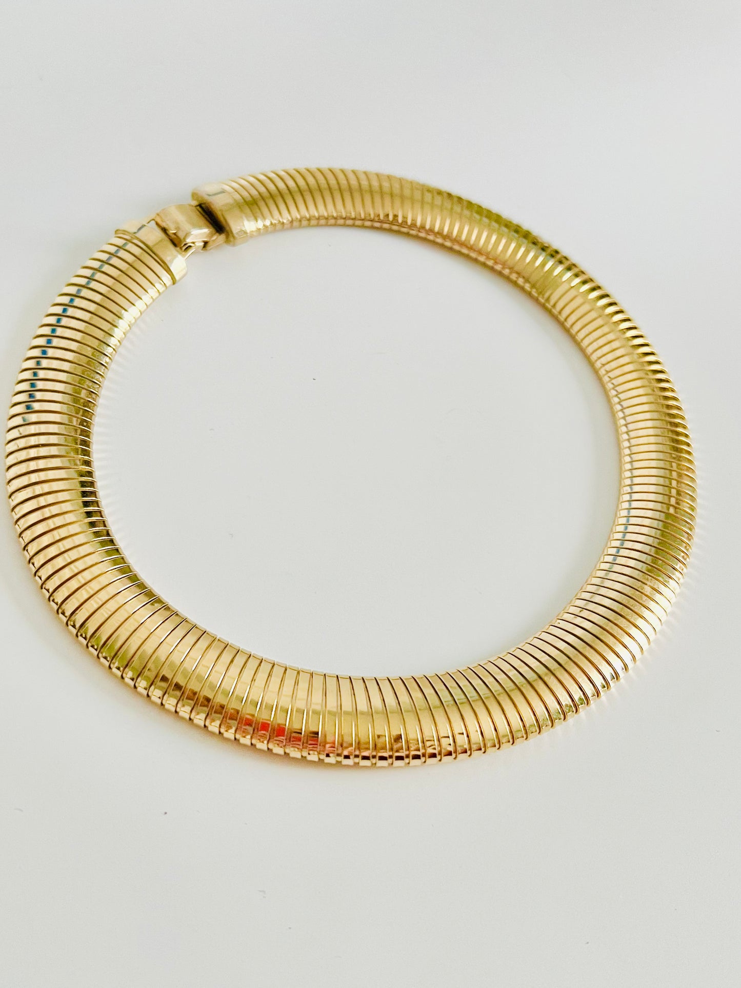 Vintage Coro Pegasus Gold Omega Collar Necklace