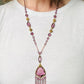 Art Deco Purple Czech Glass Long Beaded Necklace