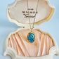 Vintage Glass Opal Sterling Vermeil Pendant Necklace