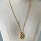 Vintage Avon Two Sided Gold Cameo Style Pendant Necklace