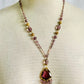 Art Deco Purple Czech Glass Long Beaded Necklace