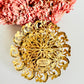 Signed Miriam Haskell Baroque Pearl Russian Gold Brooch Pin