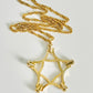 Vintage Deadstock Gold Star Pendant Statement Necklace