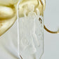 Vintage Reverse Carved Glass Ethereal Goddess Pendant Necklace