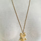 Vintage Bergere Whistling Owl Gold Pendant Necklace
