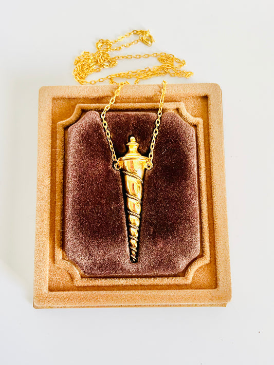 Rare 1960s Corday Fame Unicorn Horn Perfume Bottle Necklace in Original Box