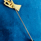 Deadstock Vintage Gold 1970s Figural Hand Stick Pin Brooch