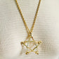 Vintage Deadstock Gold Star Pendant Statement Necklace