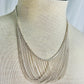 Stunning Sterling Multi Strand Chain Necklace