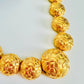 Vintage 1990s Massive Sung Gold Woven Round Link Necklace