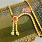 Antique Victorian Coral Cameo Book Chain Choker Necklace