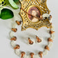 Vintage 1960s White Enamel and Copper Necklace Set