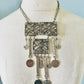 Vintage 1970s Etruscan Revival Silver Statement Necklace