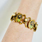 Rare Vintage Purple Enamel Flower Book Chain Bracelet