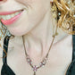 Vintage Star Art Pink Rhinestone Gold Filled Necklace