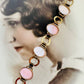 Hand Carved 1940s Shell Cameo Gold Filled Link Bracelet