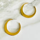 Vintage 90s Crescent Moon Shaped Hoop Earrings