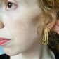 Vintage Shiny Gold 1990s Half Hoop Pierced Earrings