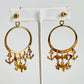 Gold Charm Scottie Dog Nautical Pierced Earrings