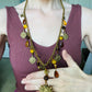 Vintage Bohemian Celestial Sun and Moon Handcrafted Necklace