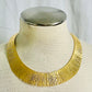 Gold Over Sterling Vermeil Cleopatra Style Italian Collar Necklace