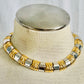 Vintage Ciner Silver and Gold Statement Collar Necklace